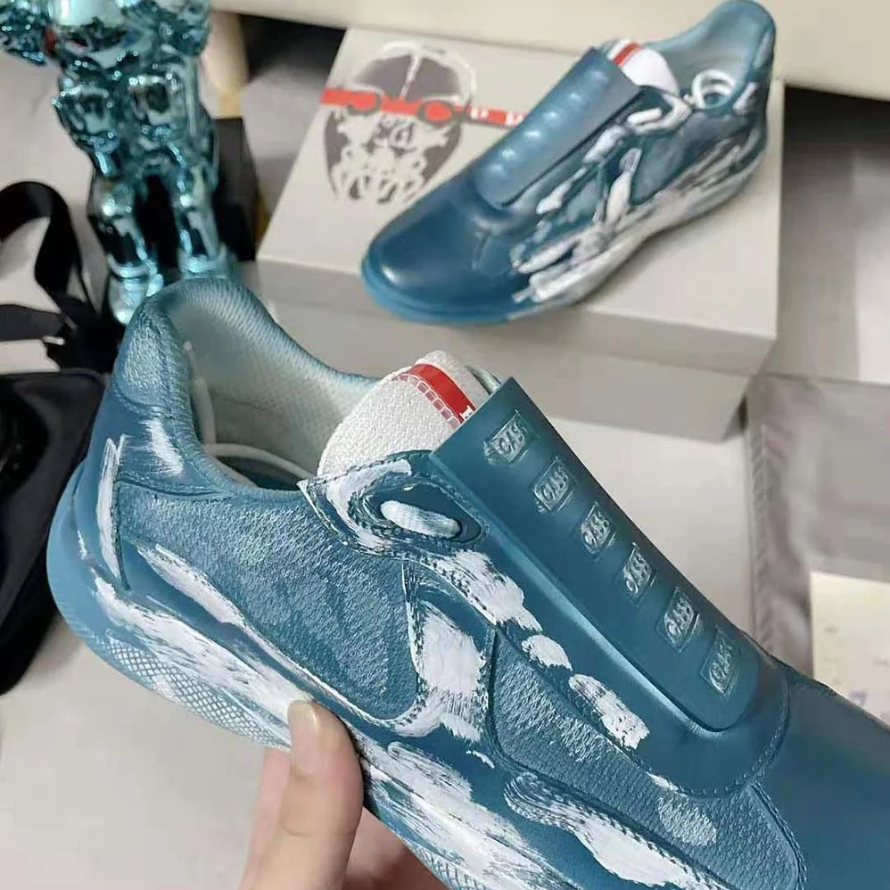 Prada Cass x Prada Americas Cup D3cay Sneakers for Unisex in Navy