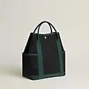 Hermes Garden Party Pockets Vertical Bag Noir/Vert Cyprès /