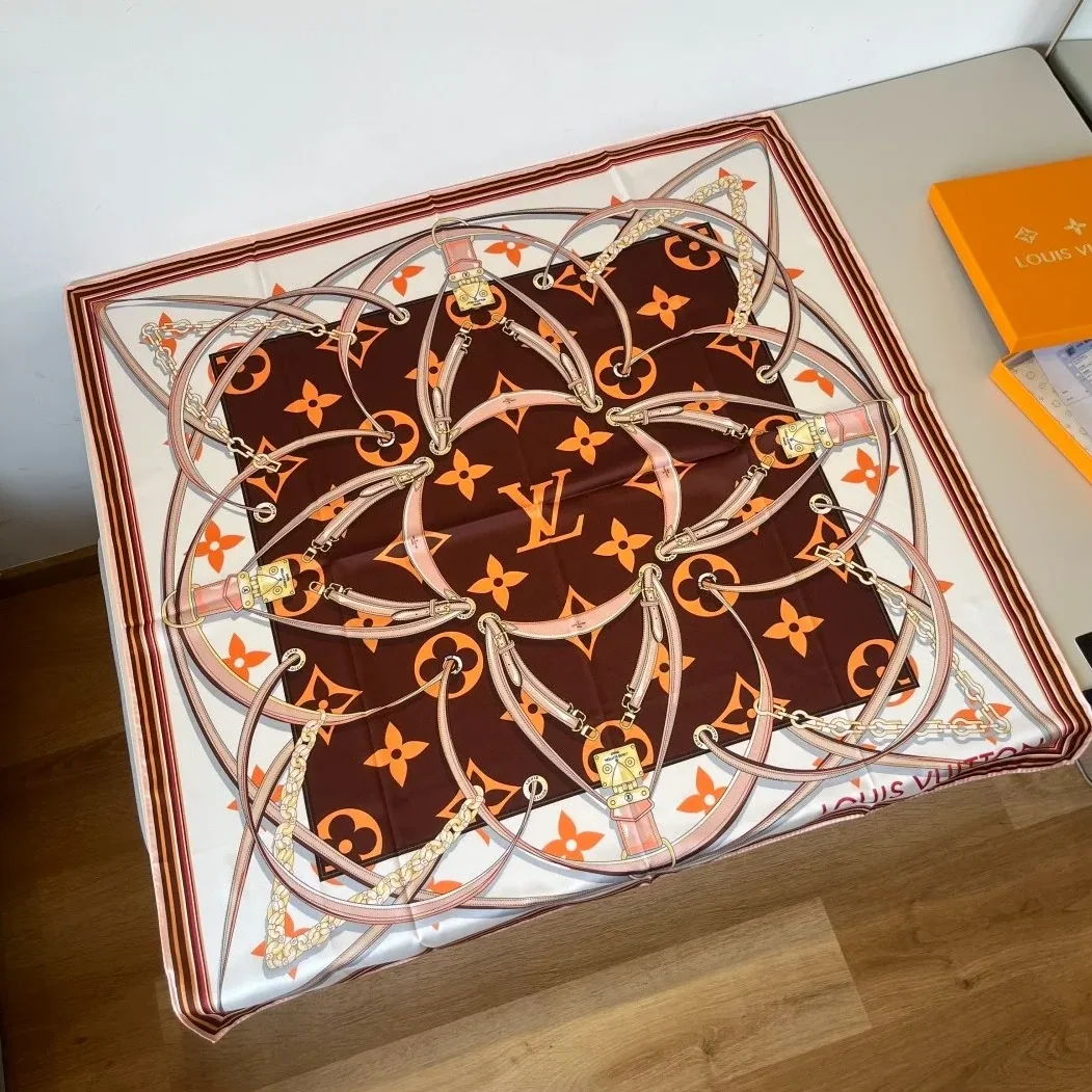 Louis Vuitton Ultimate Monogram Square 90 Scarf Brown /