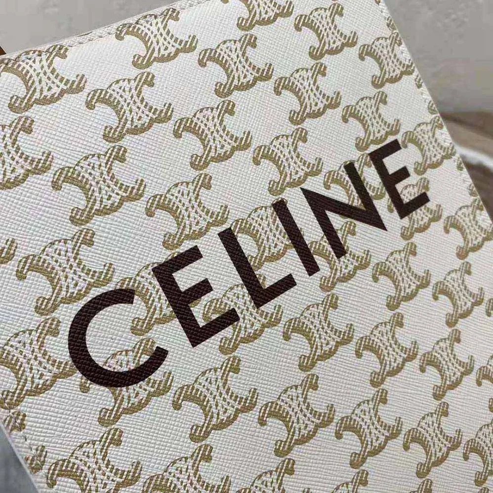 Celine Mini Vertical Cabas in Triomphe Canvas with Celine Print for Women