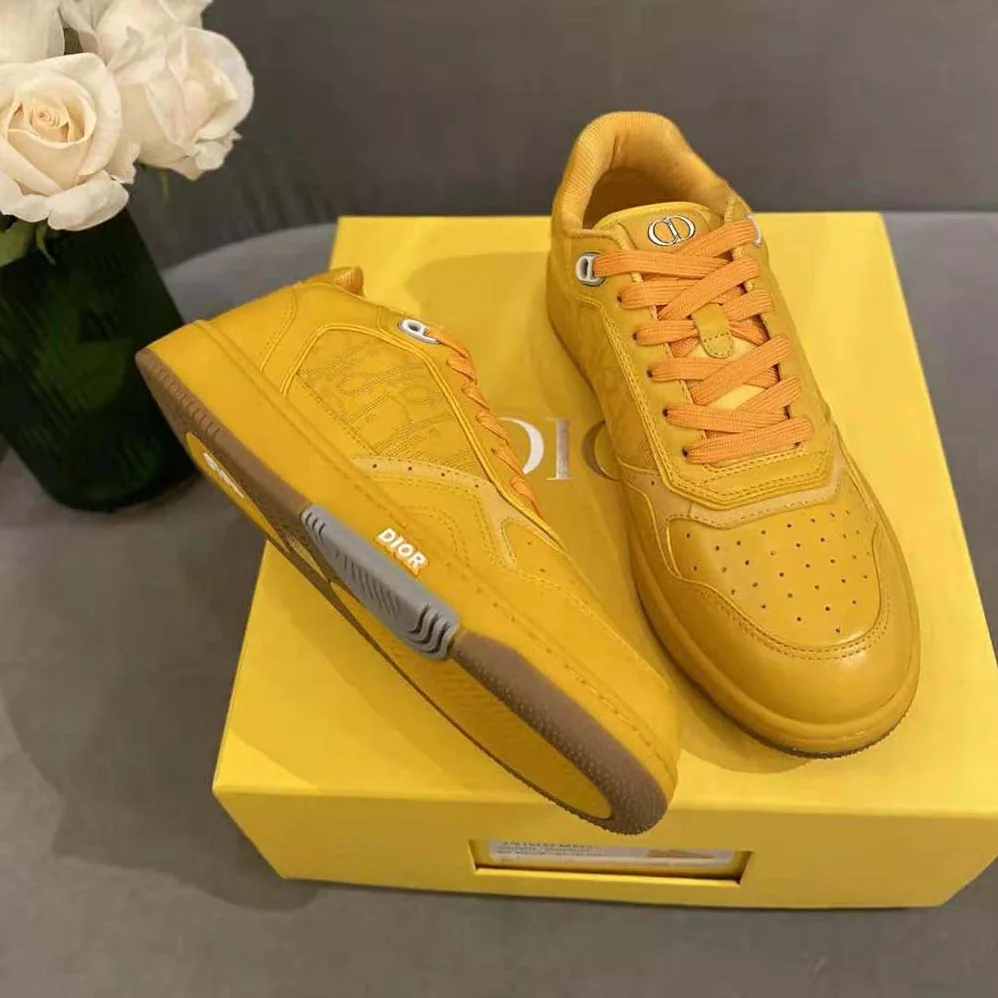 Dior World Tour B27 Low-Top Sneaker for Men in Yellow Dior World Tour B27 Low-Top Sneaker for Men in Yellow