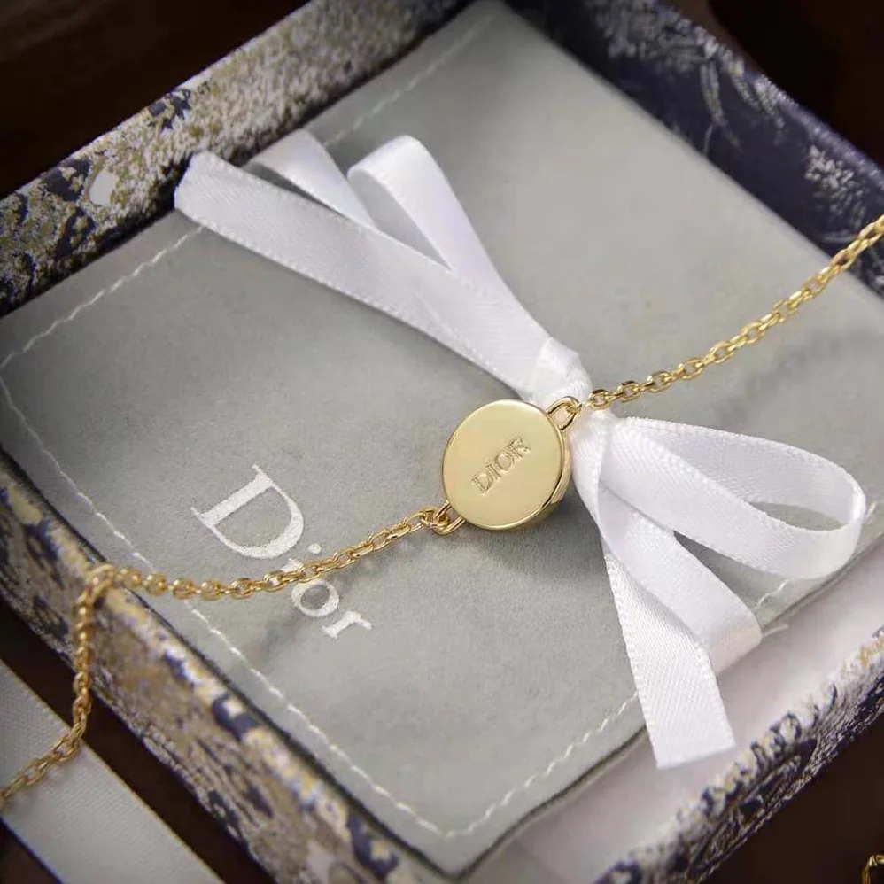 Dior Petit CD Bracelet Gold-Finish Metal and Black Lacquer for Women Dior Petit CD Bracelet Gold-Finish Metal and Black Lacquer for Women