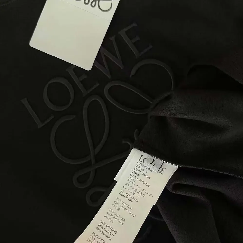 Loewe Oversize Fit T-shirt in Cotton for Men in Black Loewe Oversize Fit T-shirt in Cotton for Men in Black