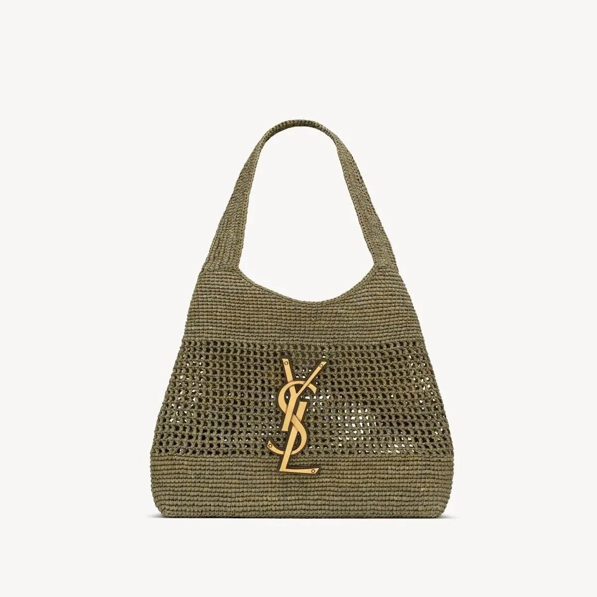 Saint Laurent Icare Medium Tote Bag / Light Musk Raffia Bronze Hardware Saint Laurent Icare Medium Tote Bag / Light Musk Raffia Bronze Hardware