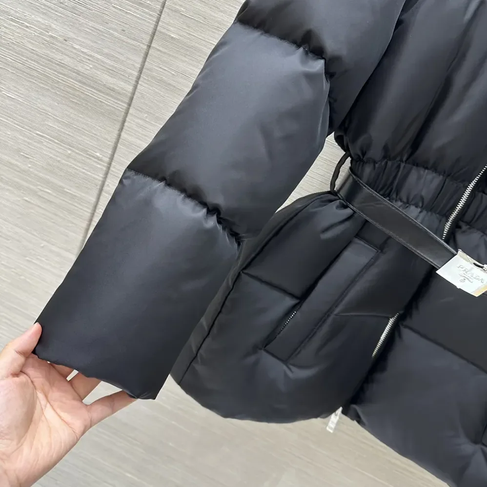 Prada Re for Men in Nylon Hooded Down Jacket Prada Re for Men in Nylon Hooded Down Jacket