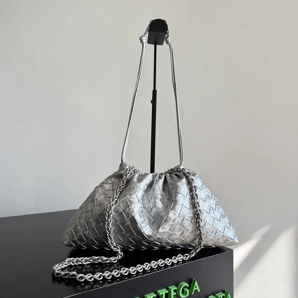 Bottega Veneta Dustbag Notte for Women in Silver Bottega Veneta Dustbag Notte for Women in Silver
