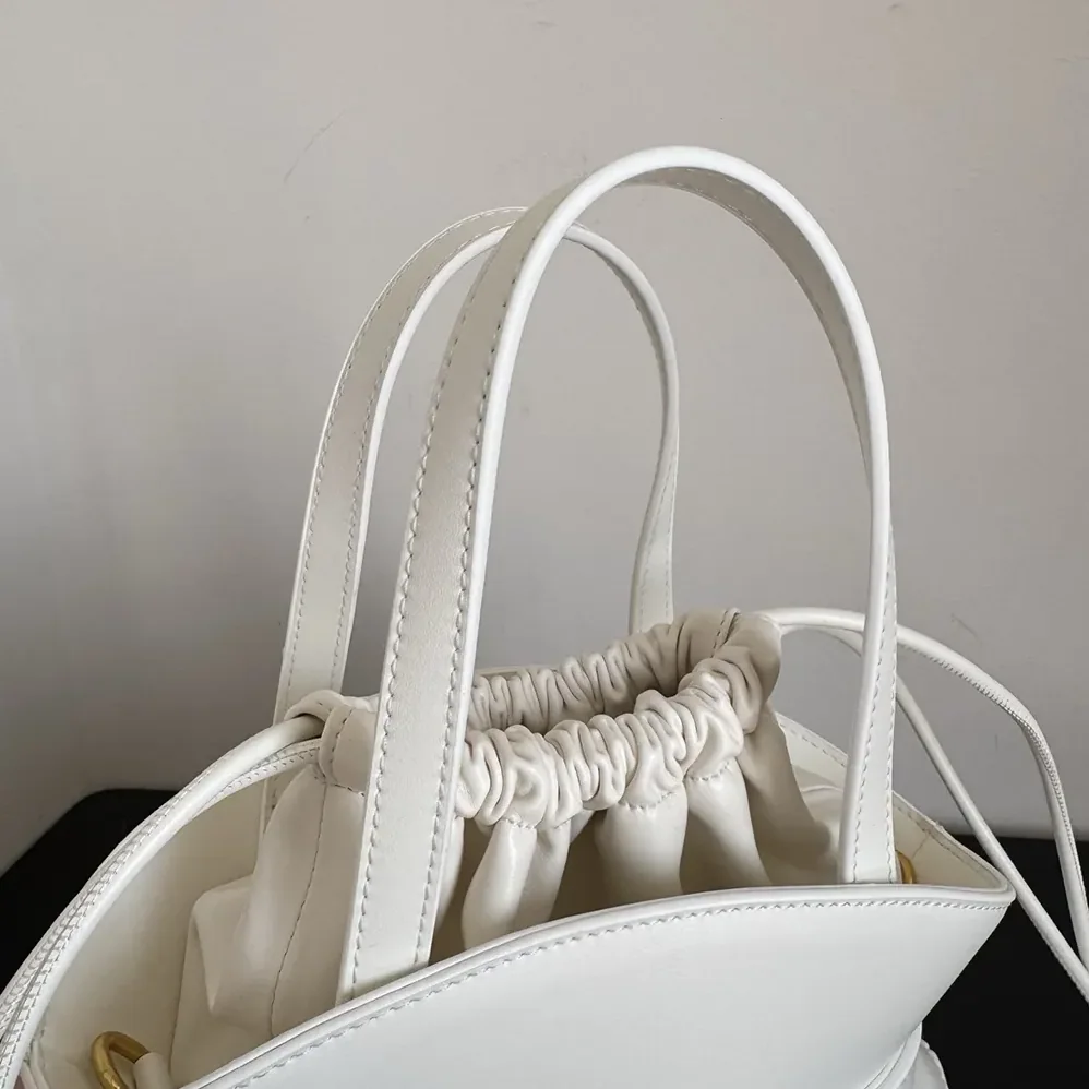 Balmain Shuffle Mini Bag In Calfskin Leather for Women in White