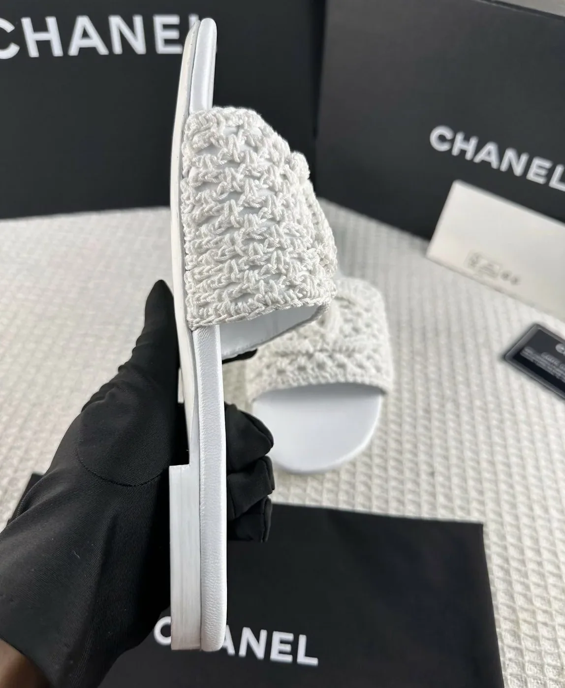 Chanel Mules Sandals White