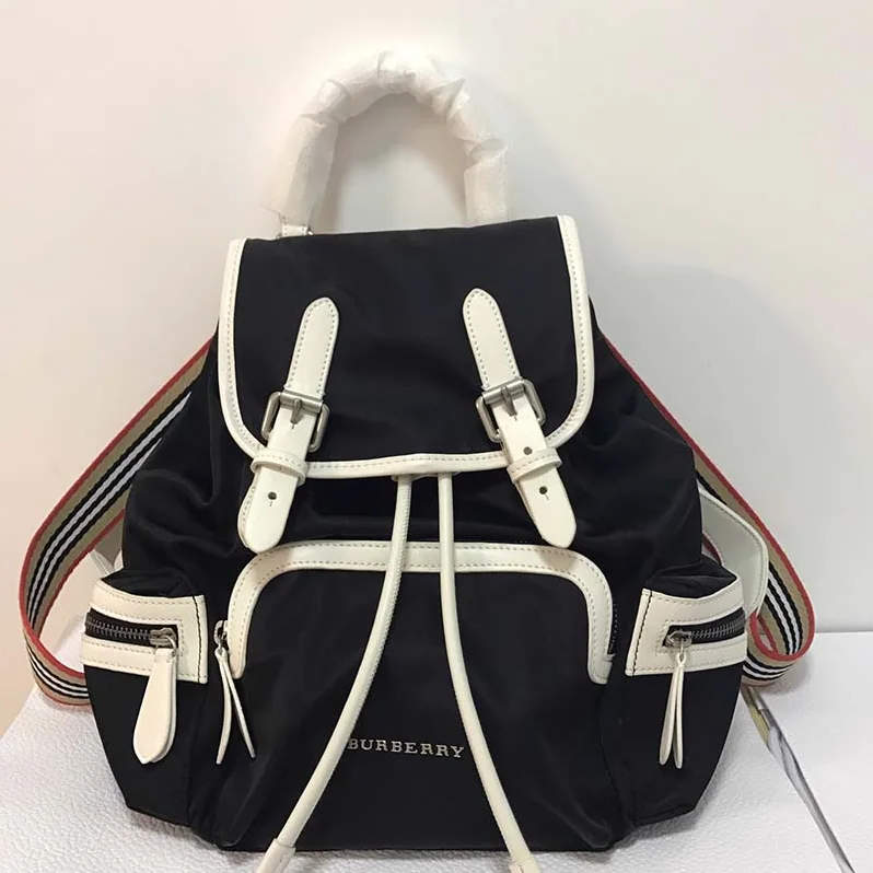 Burberry The Medium Rucksack in Technical Nylon and Leather for Unisex Burberry The Medium Rucksack in Technical Nylon and Leather for Unisex