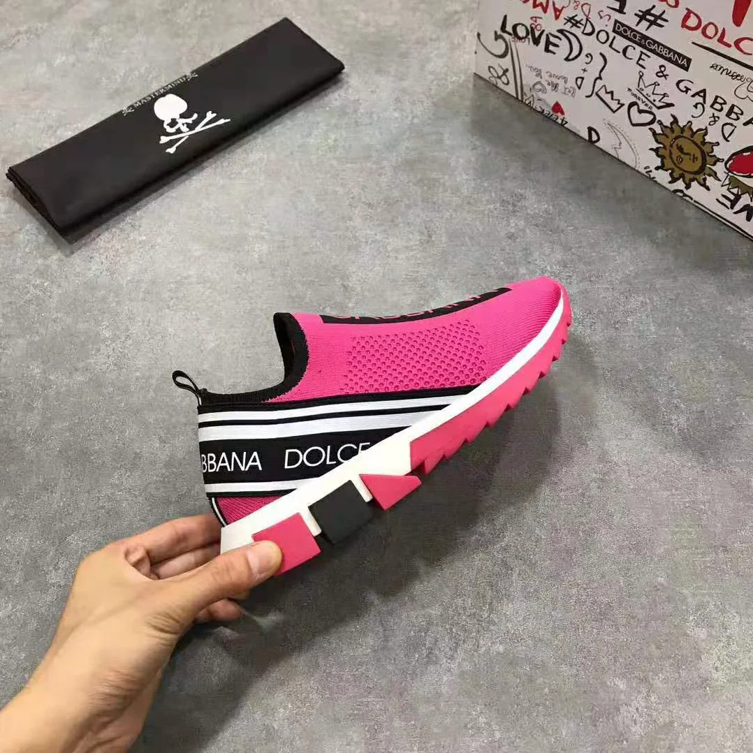 Dolce Gabbana D&G Branded Sorrento Sneakers for Women in Rose Dolce Gabbana D&G Branded Sorrento Sneakers for Women in Rose