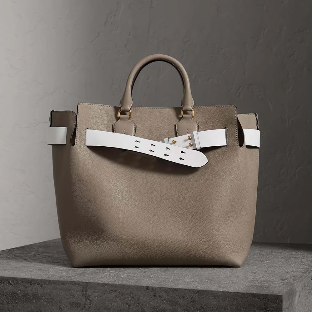 Burberry Large Leather Belt Bag for Women in Silver Burberry Large Leather Belt Bag for Women in Silver