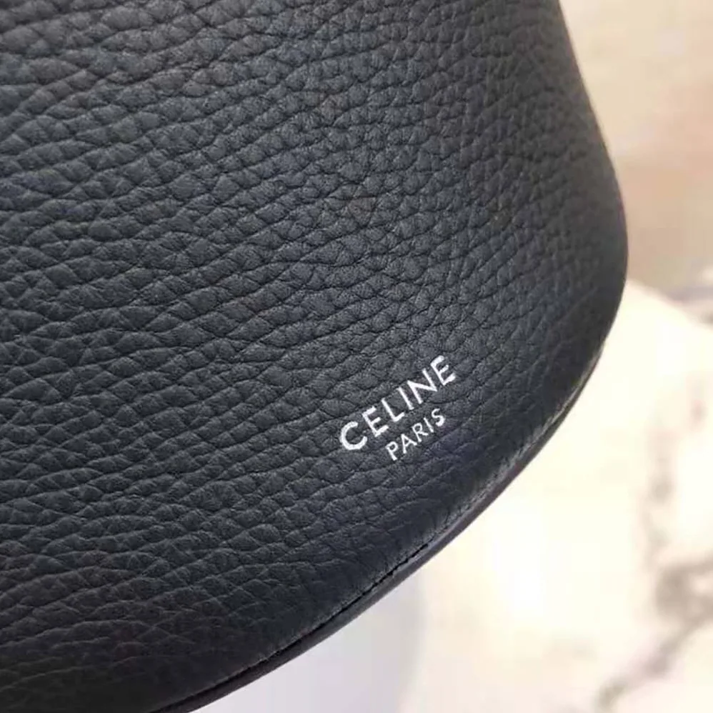 Celine Big Bag Nano Bucket in Supple Grained Calfskin for Women in Black