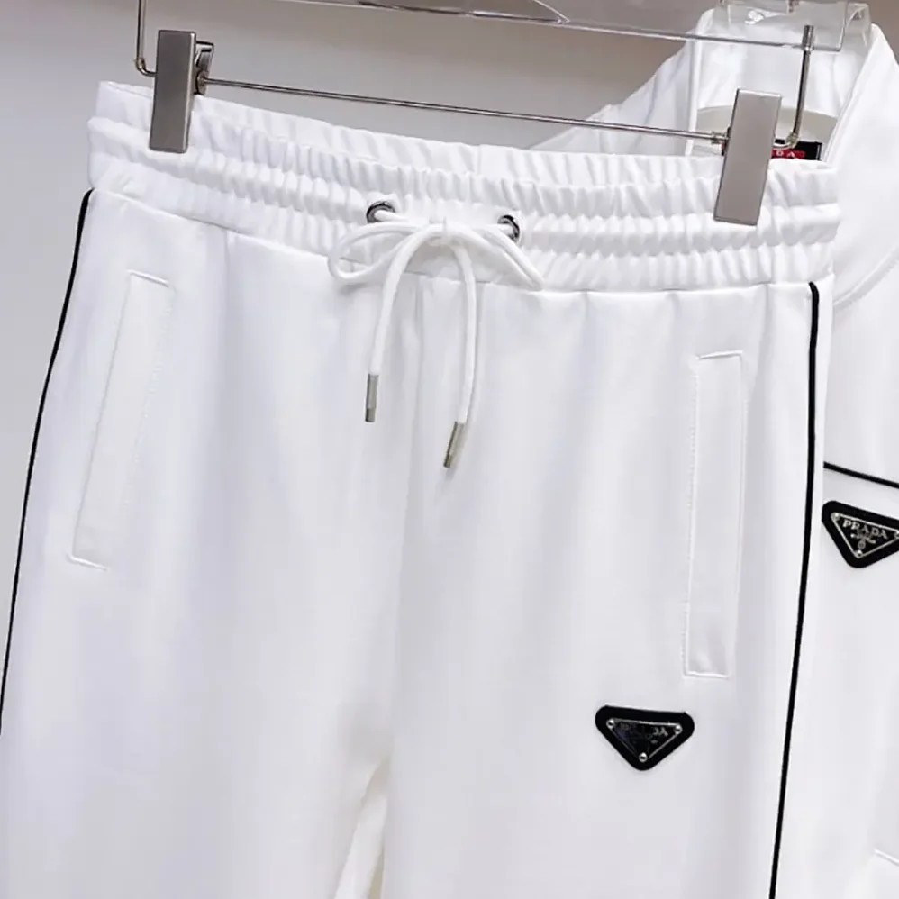 Prada Sweatpants with Re-Nylon Details for Men in White