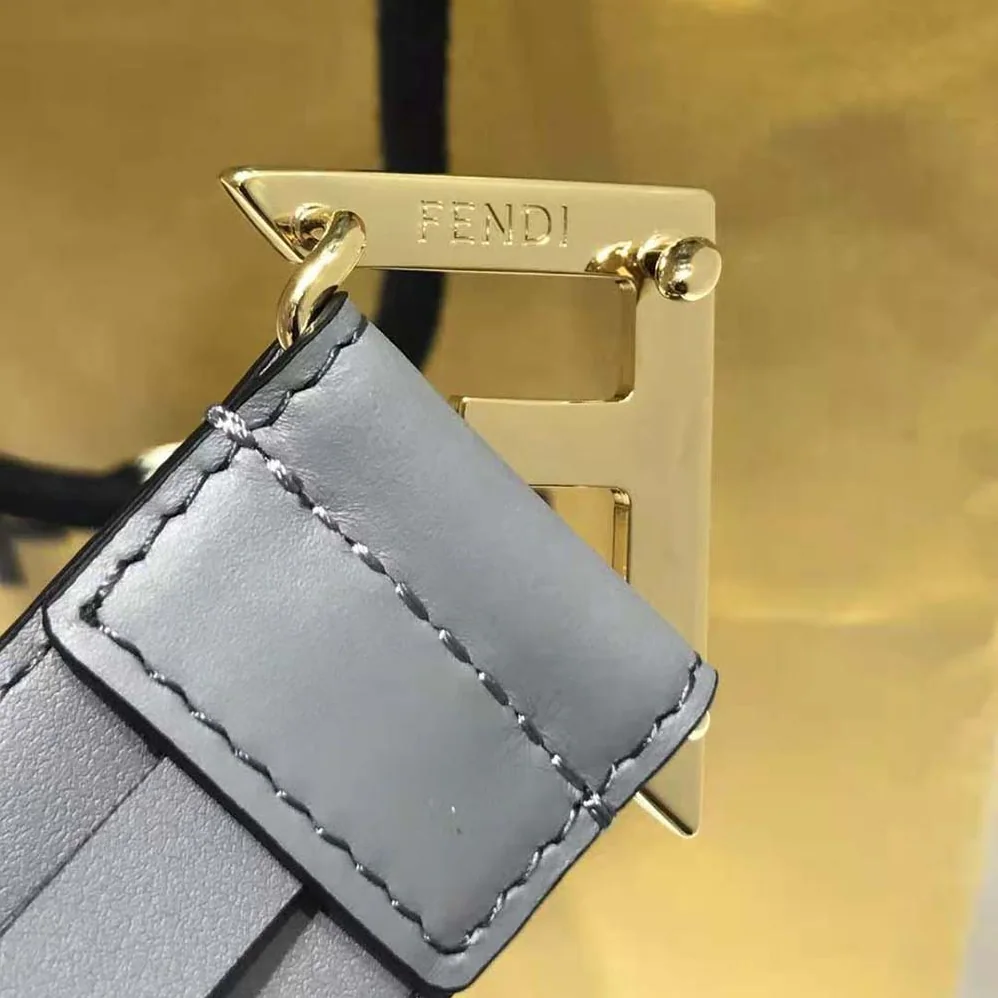 Fendi Gray Leather Belt for Women