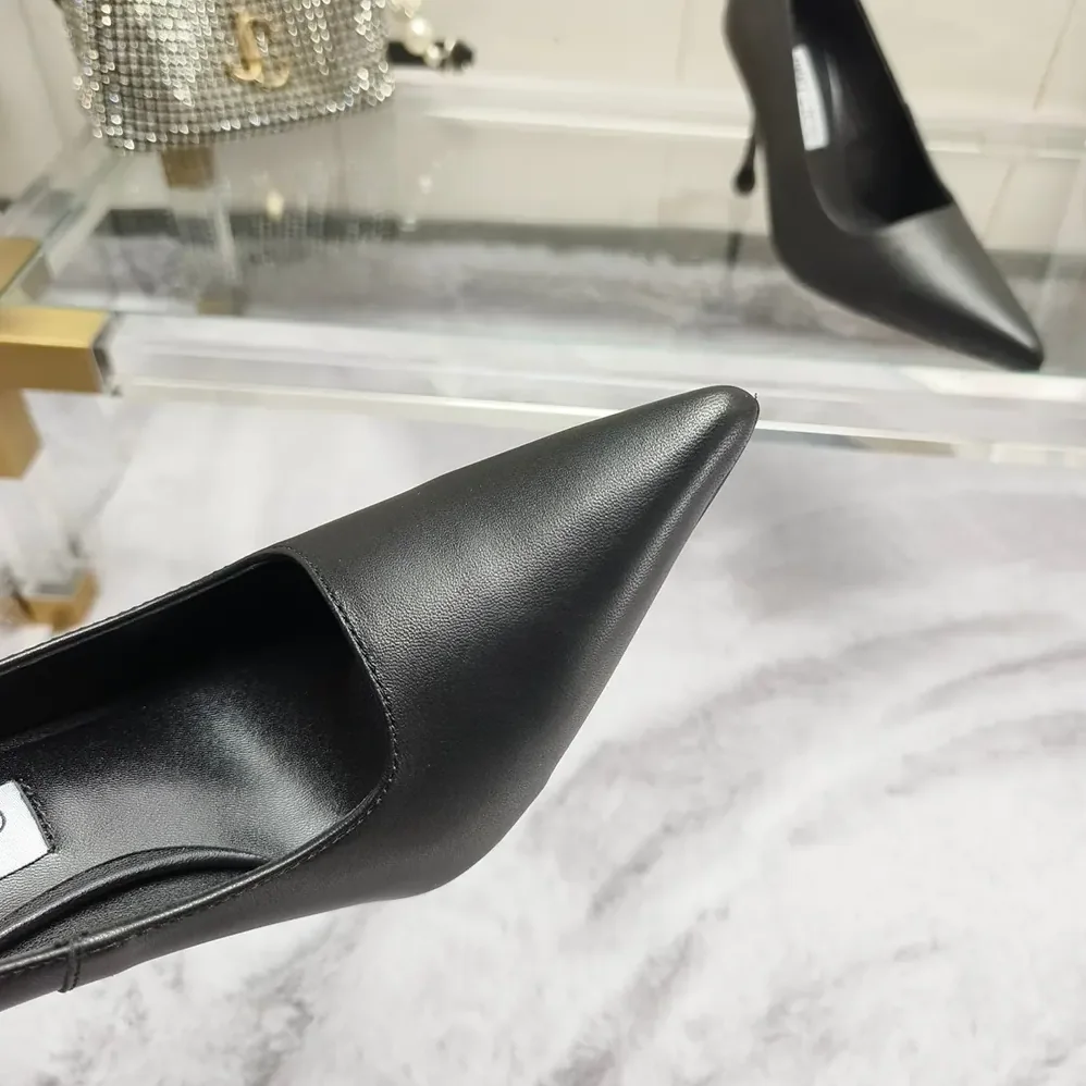 Jimmy Choo Ixia 80 Black Nappa Leather Pumps for Women