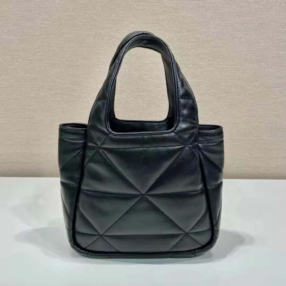 Prada Small Nappa-Leather Tote Bag with Topstitching for Women Prada Small Nappa-Leather Tote Bag with Topstitching for Women