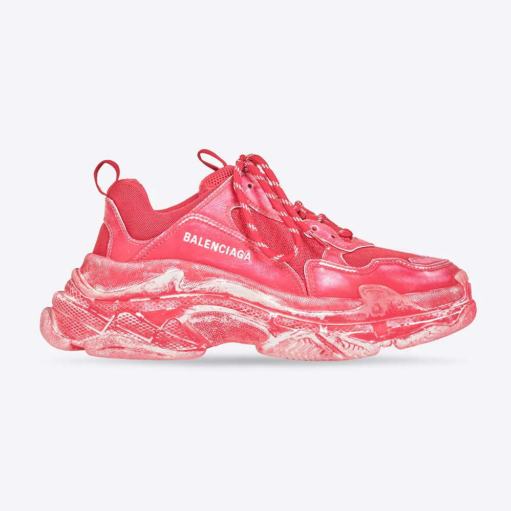 Balenciaga Triple S Faded Sneaker in Red for Women