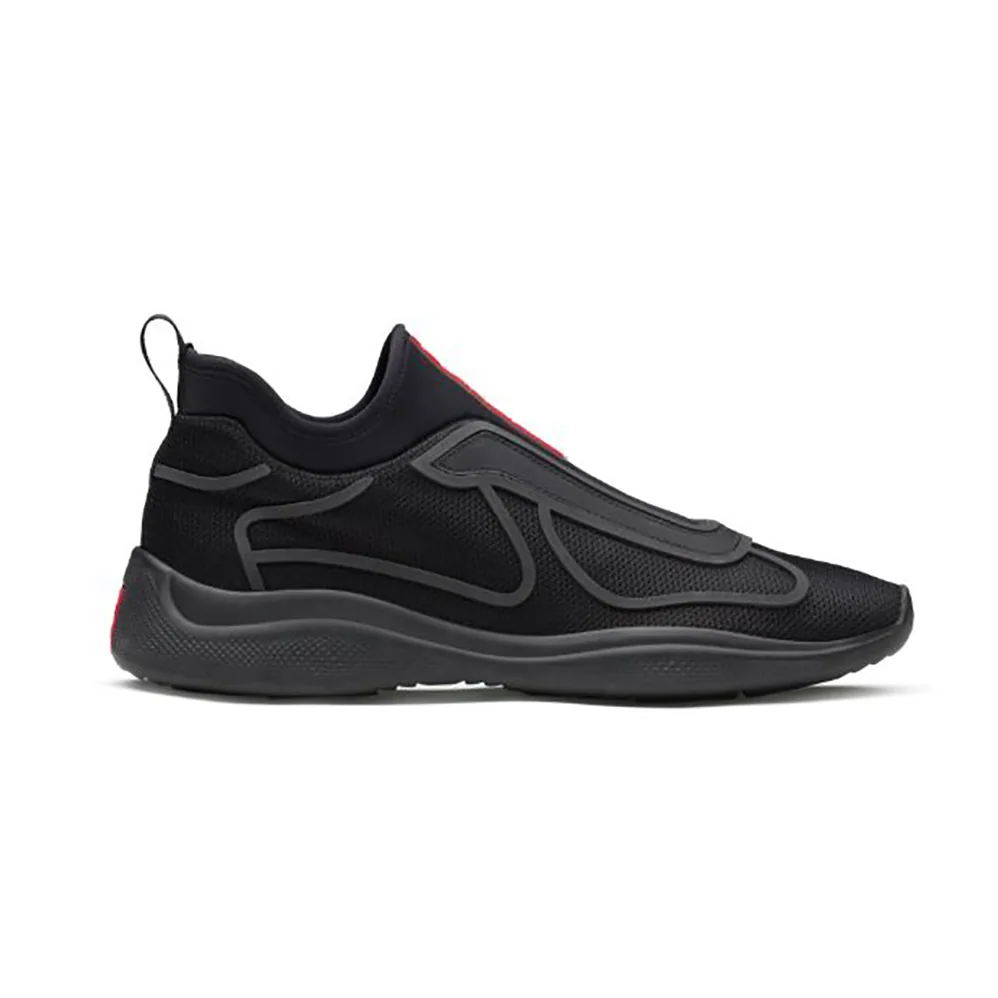 Prada Bike Knit Sneakers for Men in Black