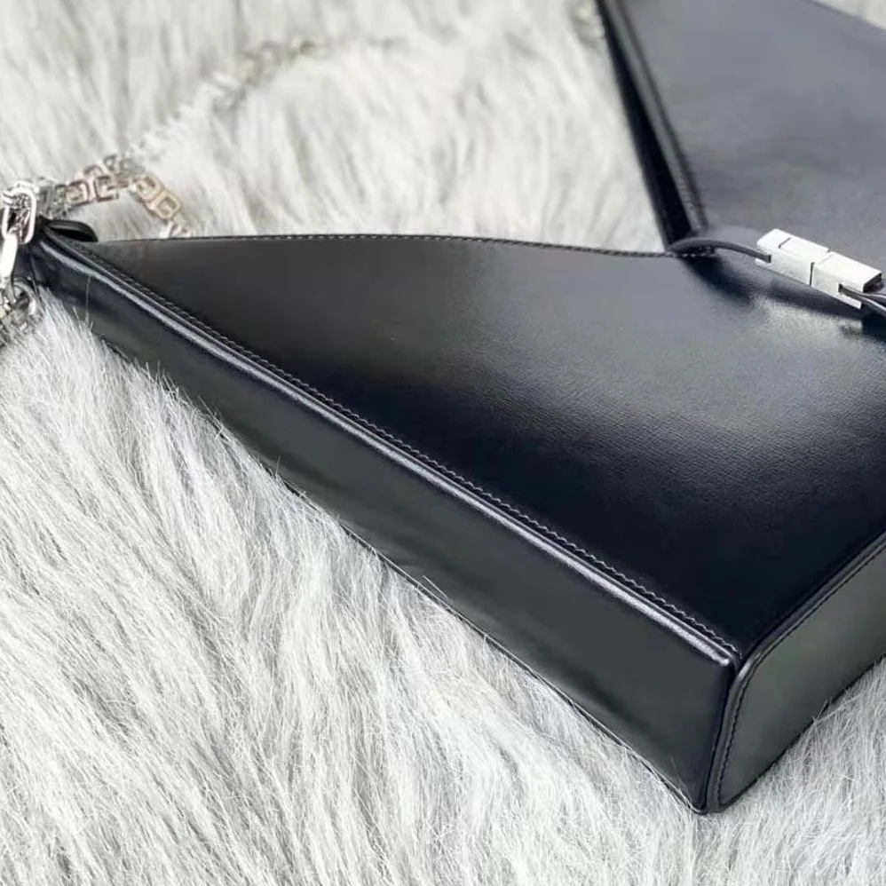 Givenchy Small Cut Out Bag in Box Leather with Chain for Women in Black