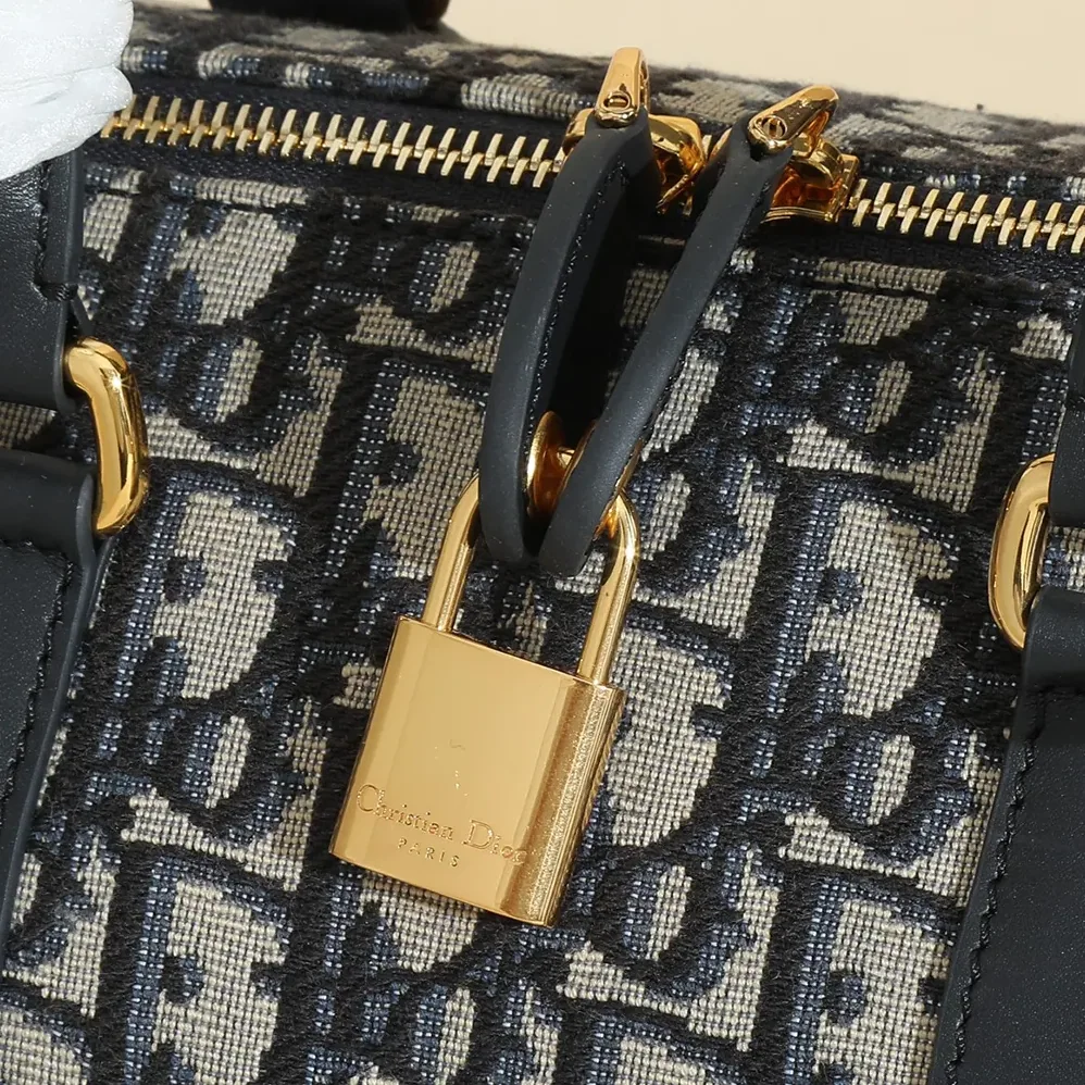Dior Dior Groove 25 Bag Blue Dior Oblique Jacquard for Unisex