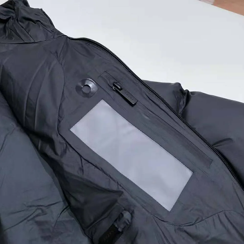 Prada Technical Nylon Puffer Jacket for Women in Black Prada Technical Nylon Puffer Jacket for Women in Black