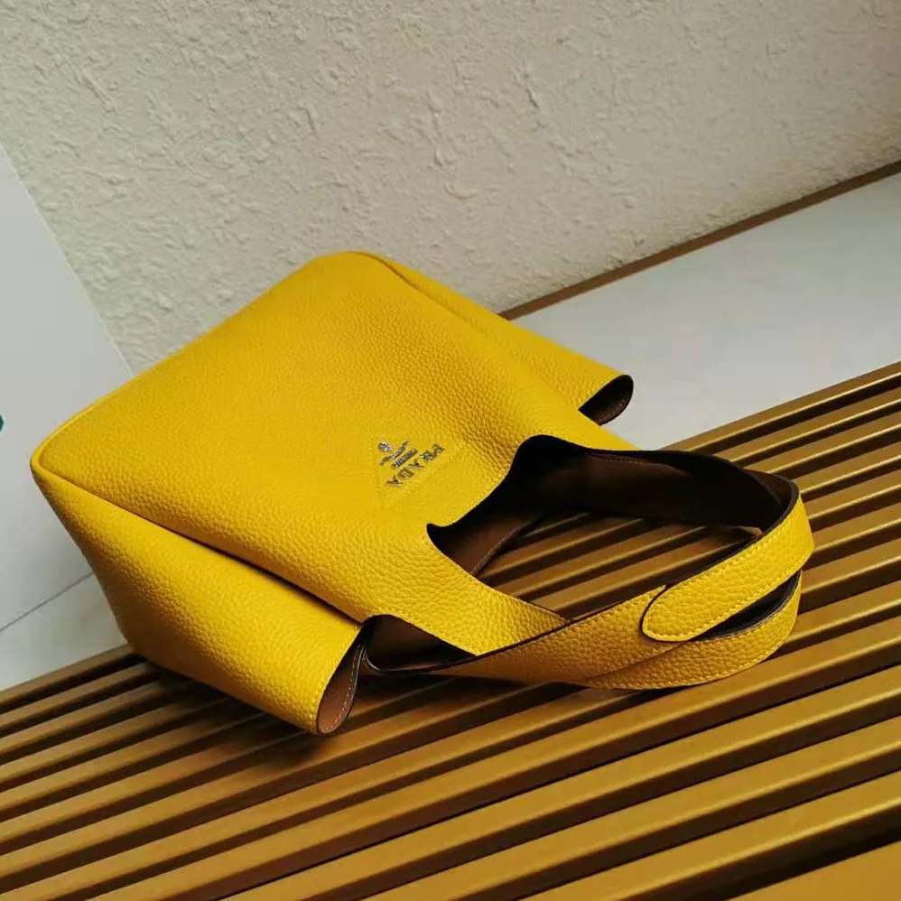 Prada Calf Leather Handbag for Women in Yellow Prada Calf Leather Handbag for Women in Yellow