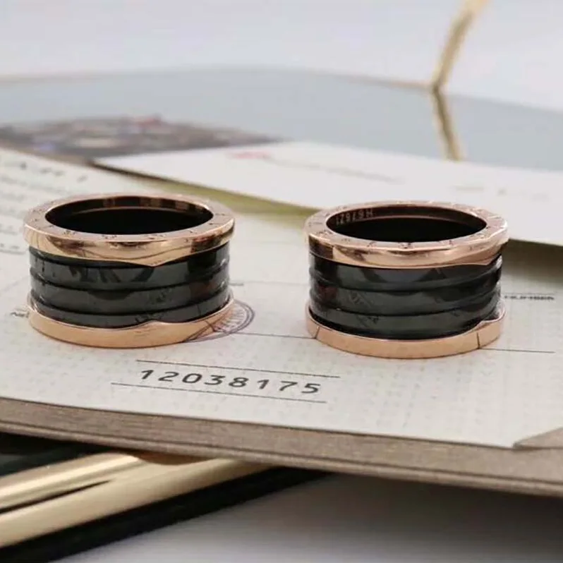 Bvlgari B.zero1 Four-Band Ring Two 18 KT Rose for Women
