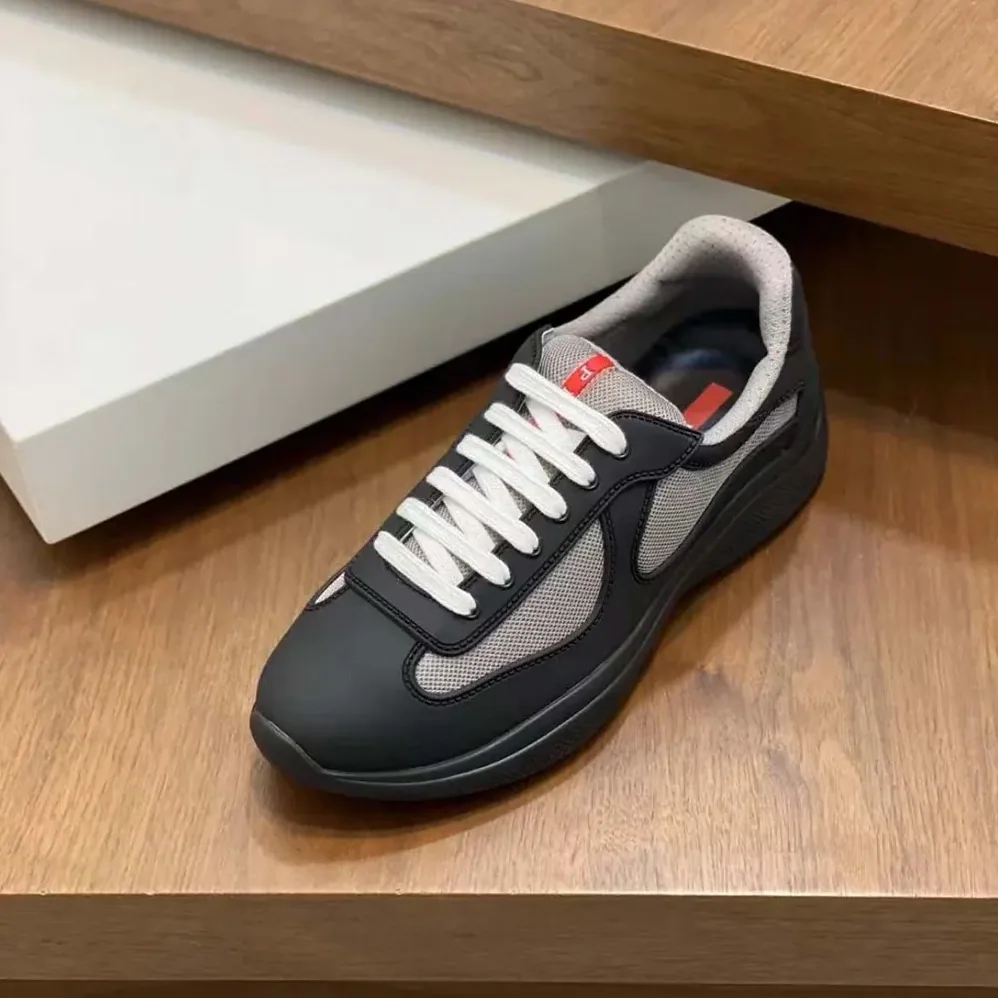 Prada America's Cup Soft Rubber and Bike Fabric Sneakers for Unisex in Black Prada America's Cup Soft Rubber and Bike Fabric Sneakers for Unisex in Black