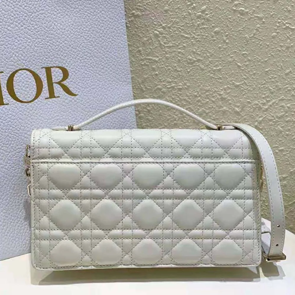 Dior Miss Dior Top Handle Bag Latte Cannage Lambskin for Women Dior Miss Dior Top Handle Bag Latte Cannage Lambskin for Women