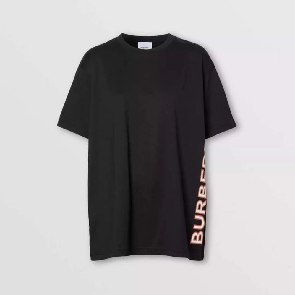 Burberry Logo Print Cotton Oversized T for Men in shirt