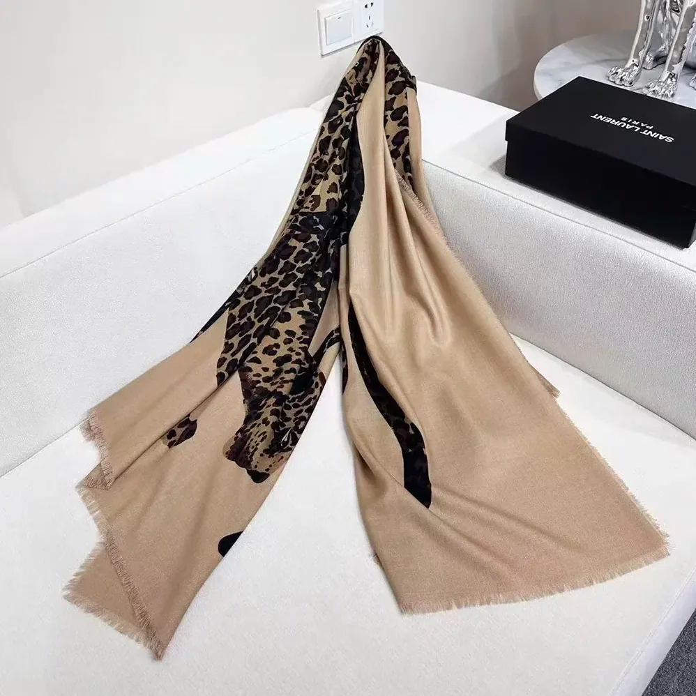 Saint Laurent YSL Cassandre Square Scarf In Wool Twill for Women Saint Laurent YSL Cassandre Square Scarf In Wool Twill for Women