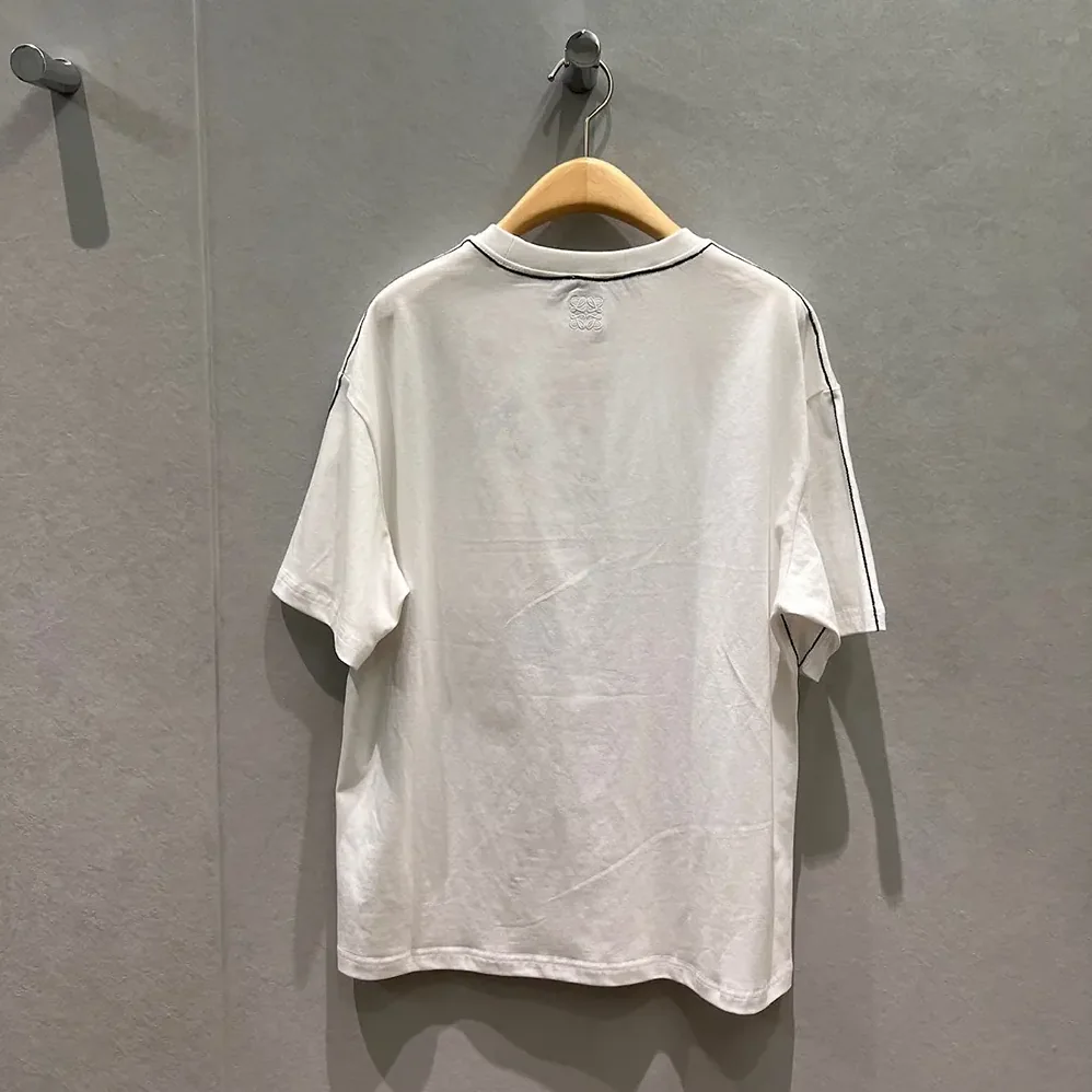 Loewe Regular Fit T-Shirt in Cotton for Women in White Loewe Regular Fit T-Shirt in Cotton for Women in White