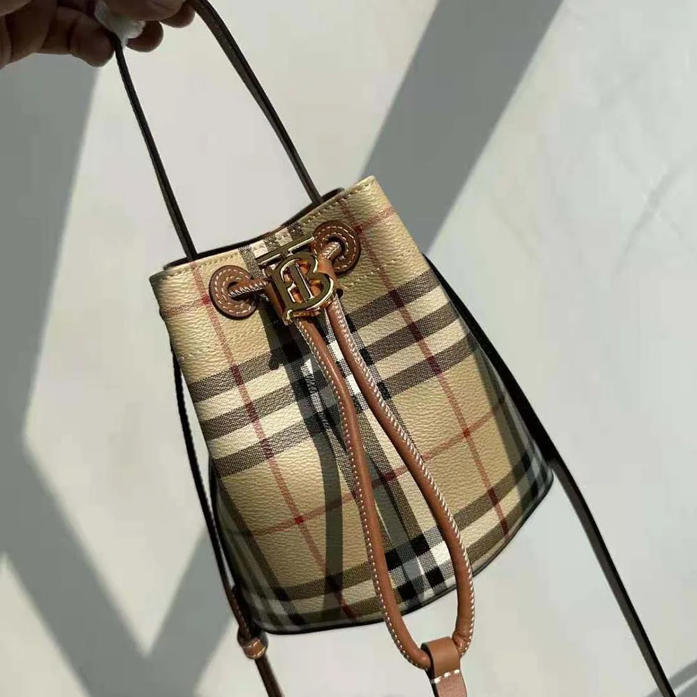 Burberry Mini TB Bucket Bag for Women in Brown Burberry Mini TB Bucket Bag for Women in Brown