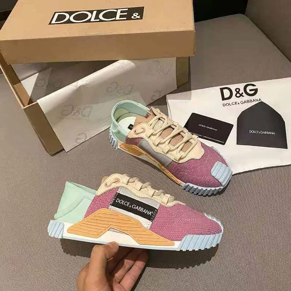 Dolce Gabbana D&G Ns1 Slip on Sneakers in Mixed Materials for Women in Aqua Dolce Gabbana D&G Ns1 Slip on Sneakers in Mixed Materials for Women in Aqua