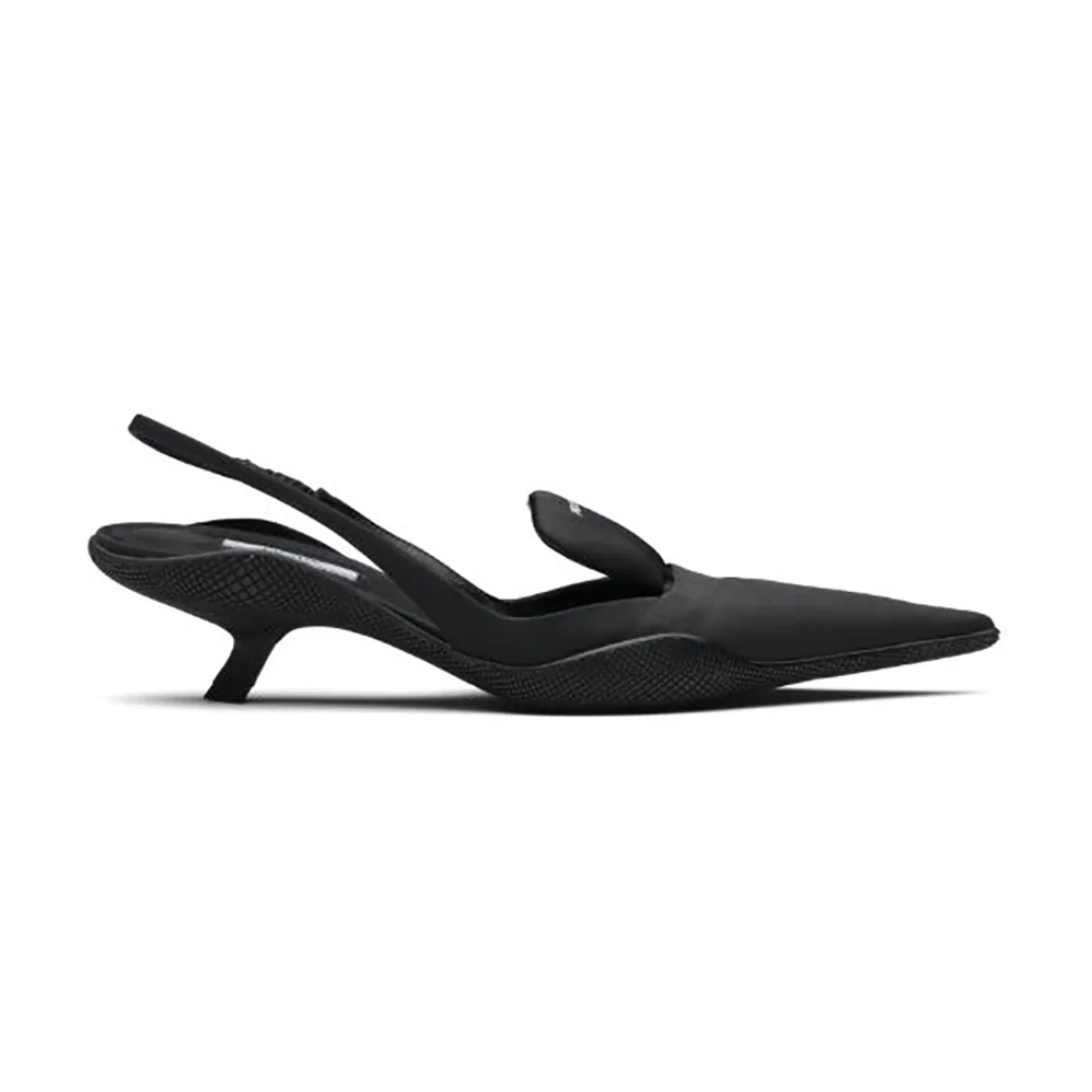 Prada Nylon Gabardine Slingback Pumps for Women in Black Prada Nylon Gabardine Slingback Pumps for Women in Black