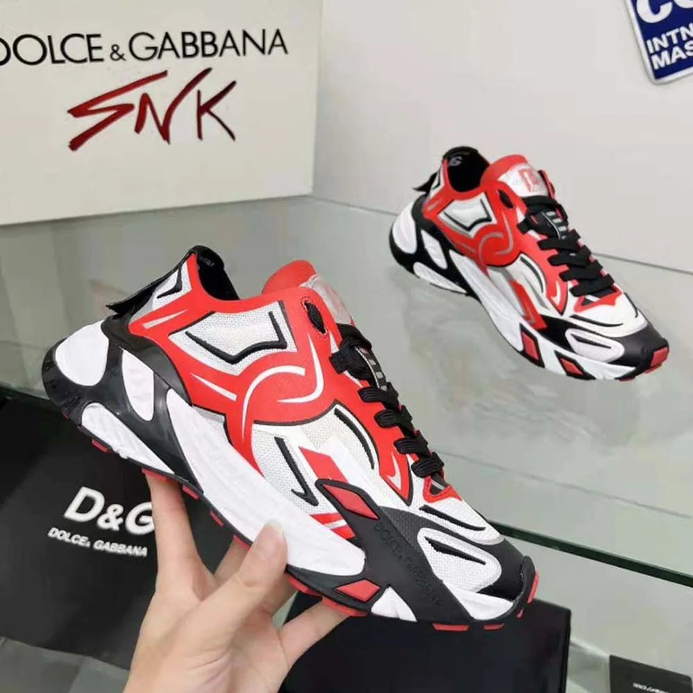 Dolce Gabbana D&G Mesh Fast Sneakers for Men in Red Dolce Gabbana D&G Mesh Fast Sneakers for Men in Red