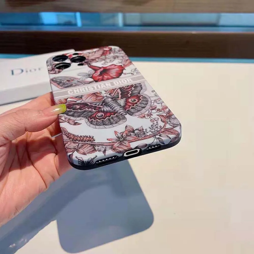 Dior Diortravel Cover for Apple iPhone Toile De Jouy Reverse Printed Calfskin for Women