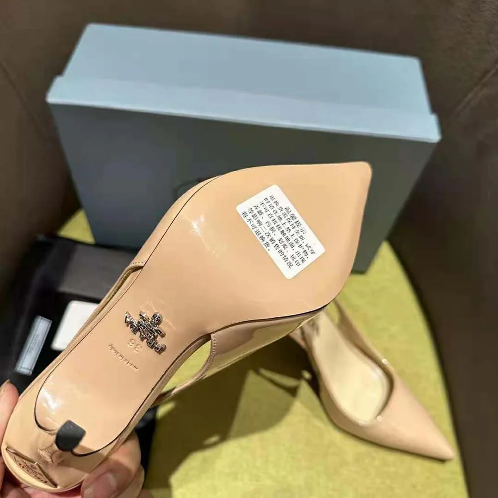 Prada Patent Leather Slingbacks for Women in Pink