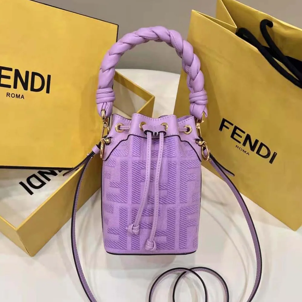 Fendi Mon Tresor Purple FF Canvas Mini for Women in bag