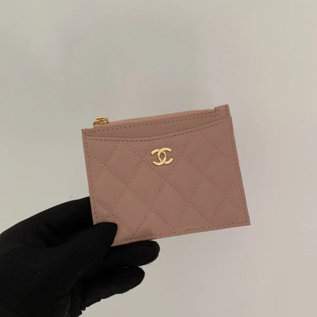 Chanel Flat Card Holder Pink Bag / Chanel Flat Card Holder Pink Bag /