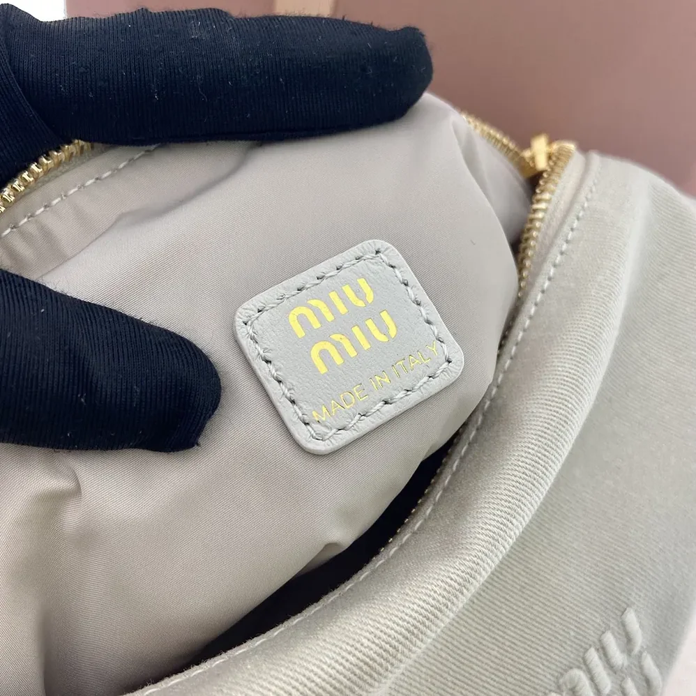 Miu Miu Gabardine Pouch for Women in White