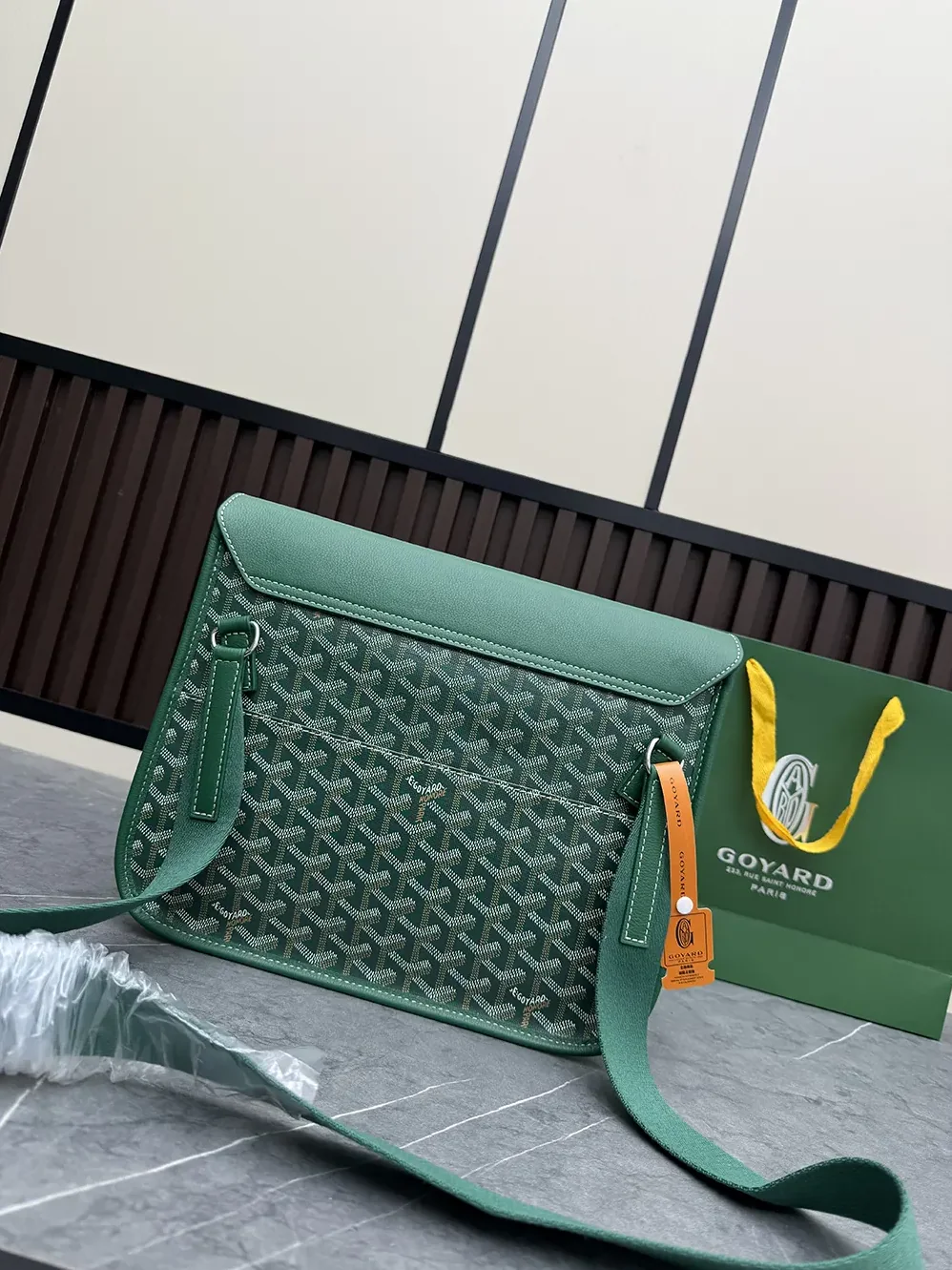 Goyard Coursier Messenger Bag for Unisex in Green
