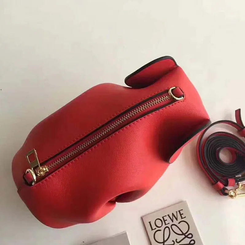 Loewe Elephant Mini Bag in Calfskin for Women in Red Loewe Elephant Mini Bag in Calfskin for Women in Red