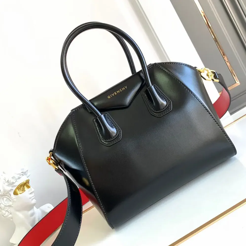 Givenchy Mini Antigona Bag in Box Leather for Women in Black