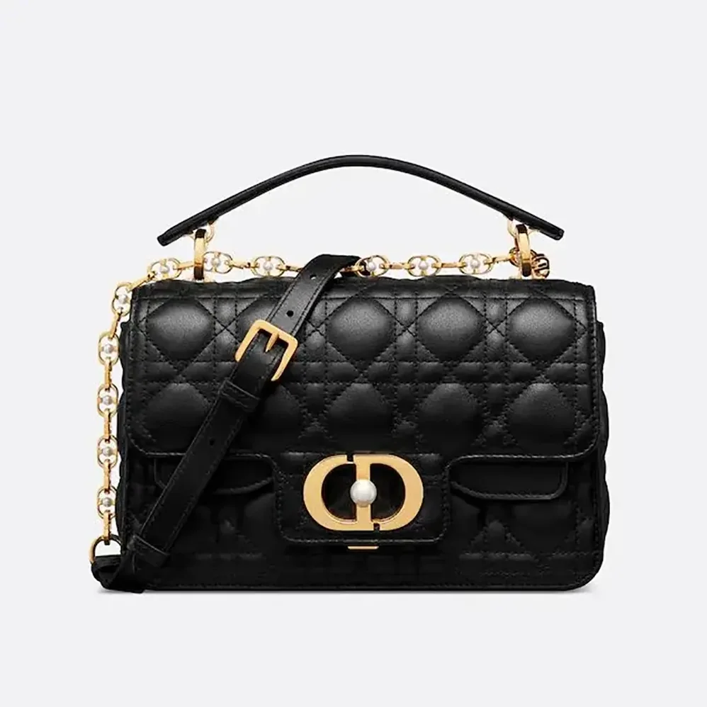 Dior Small Dior Jolie Top Handle Bag Black Cannage Calfskin for Women Dior Small Dior Jolie Top Handle Bag Black Cannage Calfskin for Women