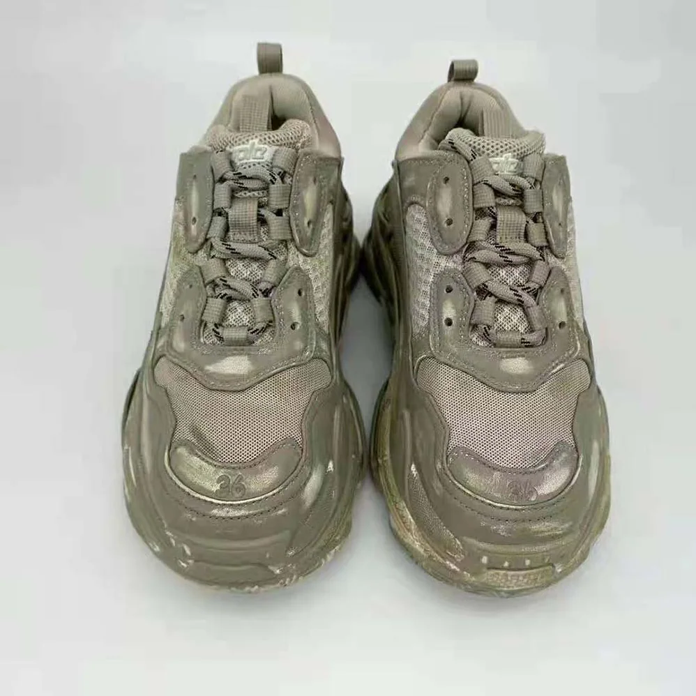 Balenciaga Triple S Faded Sneaker in Beige for Women Balenciaga Triple S Faded Sneaker in Beige for Women