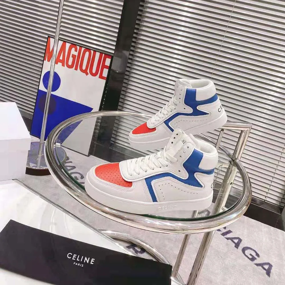 Celine Z Trainer CT-01 High Top Sneaker in Calfskin for Women in White Celine Z Trainer CT-01 High Top Sneaker in Calfskin for Women in White