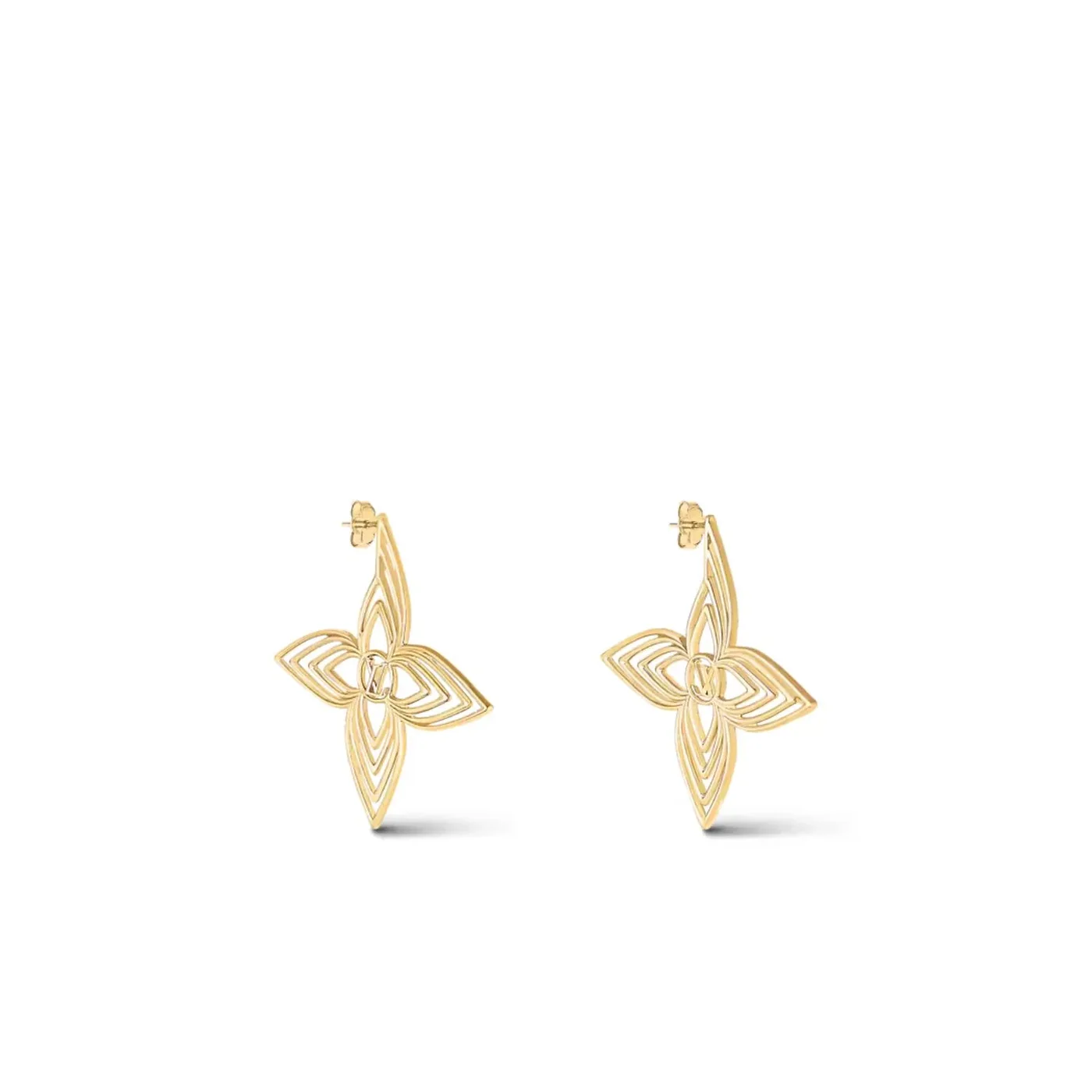 Louis Vuitton Breeze Earrings Gold in Toned
