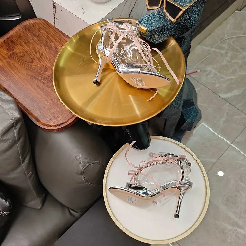 Jimmy Choo Lula 100mm Silver and Macaron Liquid Metal Leather Sandals for Women Jimmy Choo Lula 100mm Silver and Macaron Liquid Metal Leather Sandals for Women