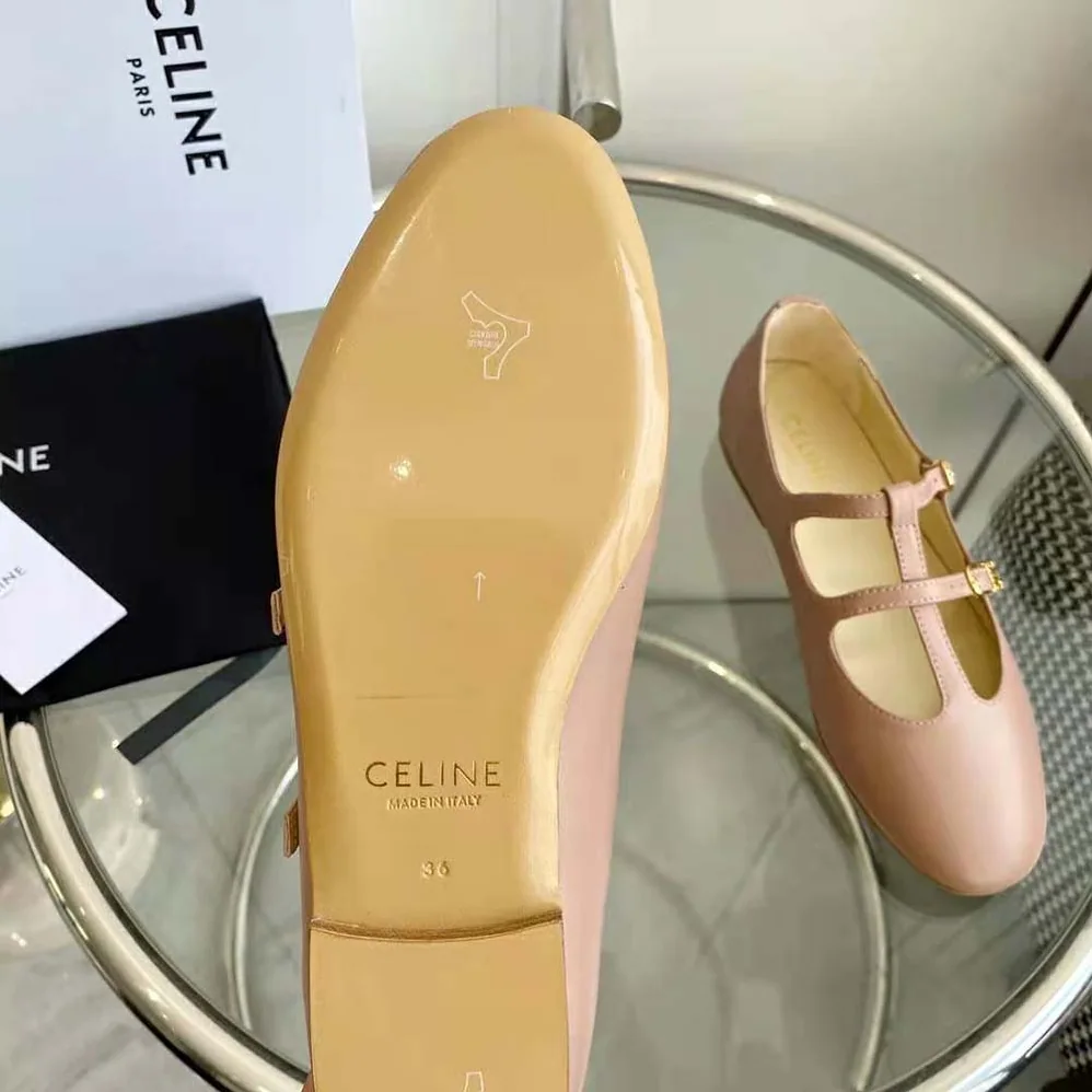 Celine Les Ballerines Celine Double Strap Mary Jane in Lambskin for Women